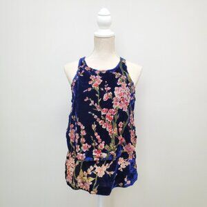 Simply Noelle Velvet Layer Top, Blue S/M (8-10)